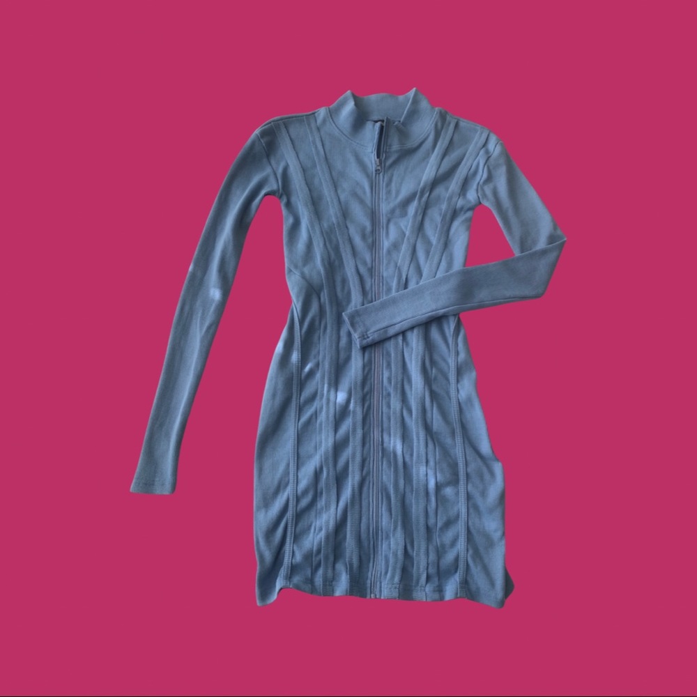 Long sleeve Bodycon Zip Dress
